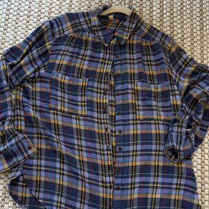 Pilcro Womens Gauzy Cotton Button Down Shirt
